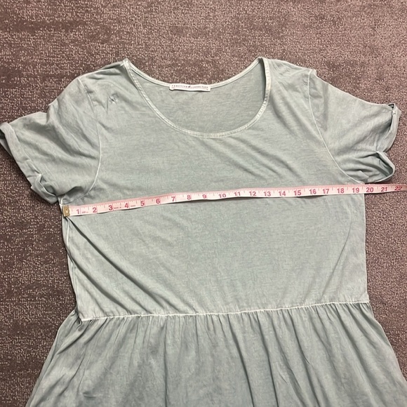 Peruvian Connection Pima Cotton Aqua Blue Dress Size M - Picture 9 of 9